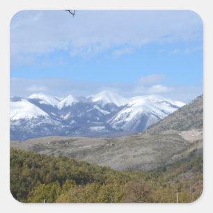 Berge in Kalabrien Quadratischer Aufkleber