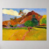'Berge in Tahiti' - Paul Gauguin Print