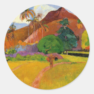 'Berge in Tahiti' - Paul Gauguin Sticker