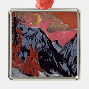 Berge in Winter, 1919 Ornament Aus Metall