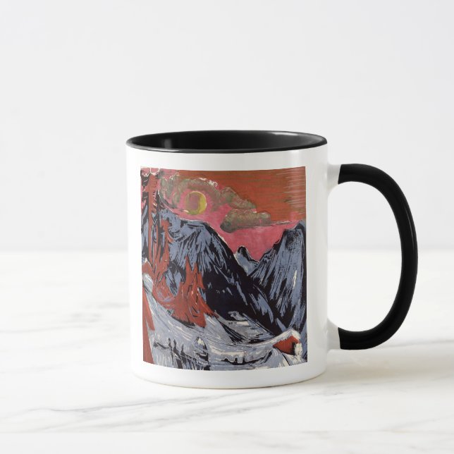 Berge in Winter, 1919 Tasse (Rechts)