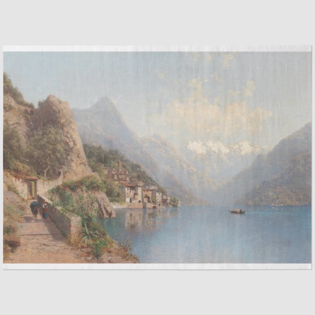 Berge Landschaft Natur Decoupage Seidenpapier (Vorderseite)