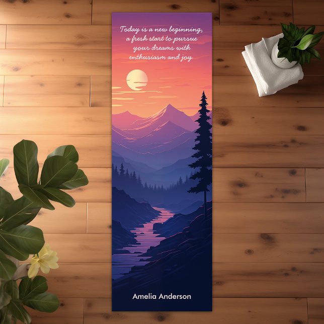 Berge Landschaft Peacfeul Sunset Yogamatte (Mountains Landscape Peacfeul Sunset Yoga Mat)