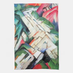 Berge (Landschaft) von Franz Marc, Vintage Art Geschirrtuch