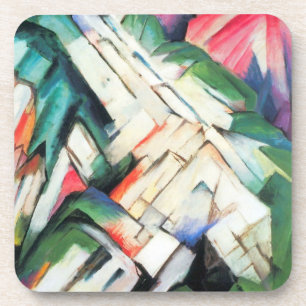 Berge (Landschaft) von Franz Marc, Vintage Art Getränkeuntersetzer