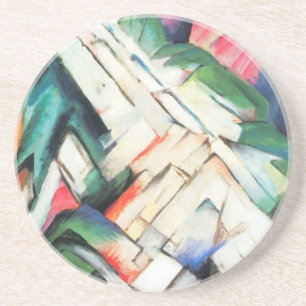 Berge (Landschaft) von Franz Marc, Vintage Art Untersetzer