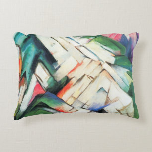 Berge (Landschaft) von Franz Marc, Vintage Art Zierkissen