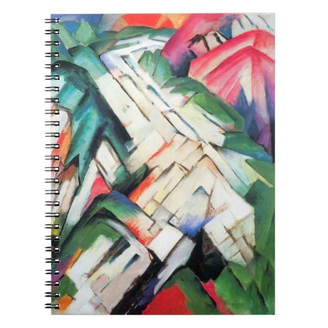 Berge (Landschaft) von Franz Marc, Vintage Kunst Notizblock (Vorderseite)