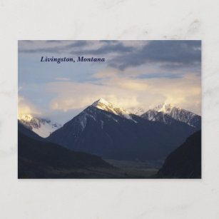 Berge, Livingston, Montana Postkarte