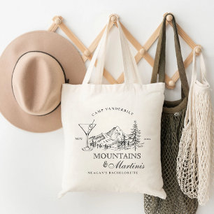 Berge & Martinis Camp Bachelorette Gefallen Tragetasche