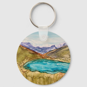 Berge mit See Schlüsselanhänger
