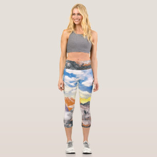 Berge (Montage von Fotos) 1 Capri Leggings