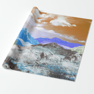 Berge (Montage von Fotos) 2 Geschenkpapier