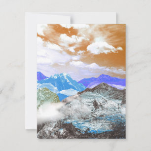 Berge (Montage von Fotos) 2 Mitteilungskarte