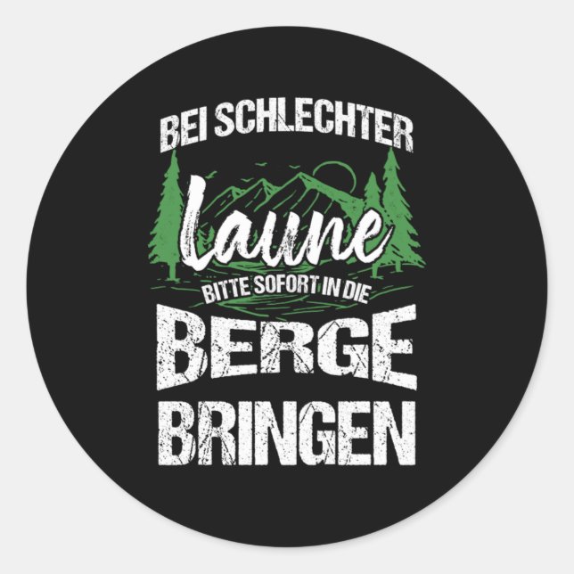 Berge Natur Campen Wandern Camping Zelten Zelt Lag Runder Aufkleber (Vorderseite)