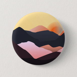 Berge Natur Fantasy Sonnenmond Button