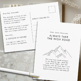 Berge nehmen den Weg zum Kongress Postkarte