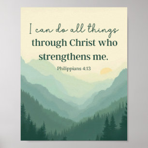 Berge Philippinen 4:13 Ich kann alles tun Poster