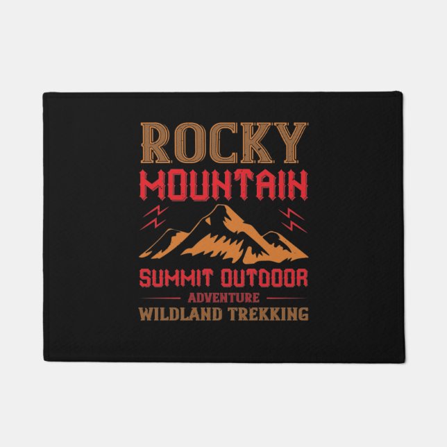 Berge - Rocky Mountain Outdoor Adventure Fußmatte (Vorderseite)