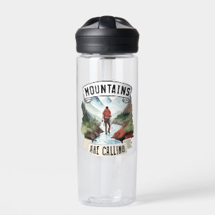 Berge rufen Abenteuer Wandern Camping Trinkflasche