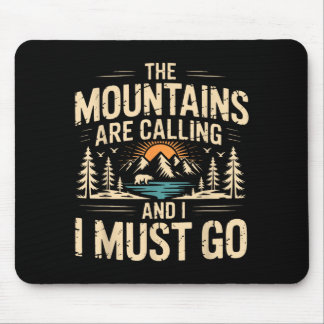 Berge rufen & müssen retro 80er 90er mousepad