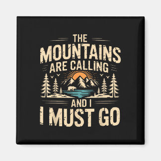 Berge rufen & müssen retro 80er 90er gehen magnet