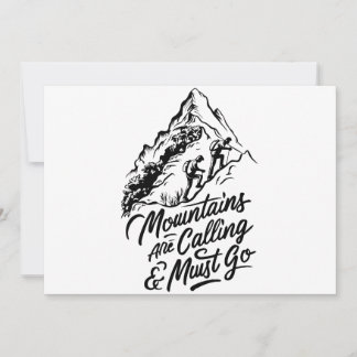Berge rufen und ich muss gehen einladung