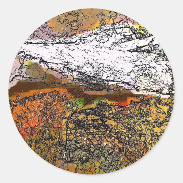 BERGE RUNDER AUFKLEBER (Vorderseite)