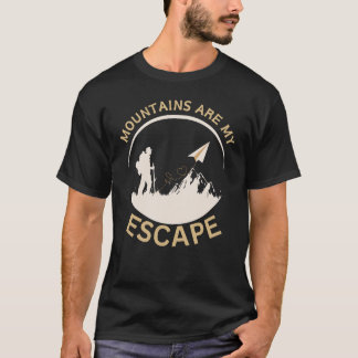 Berge sind meine Flucht Skifahren T-Shirt