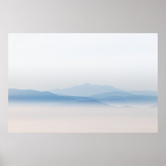 Berge über den Wolken Poster (Vorne)