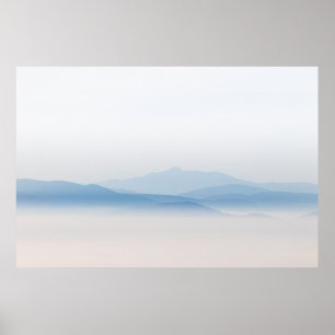 Berge über Wolken Poster