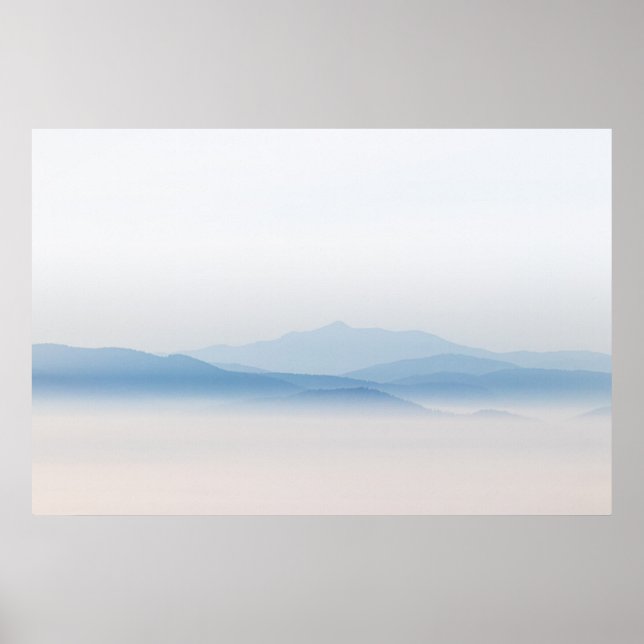 Berge über Wolken Poster (Vorne)