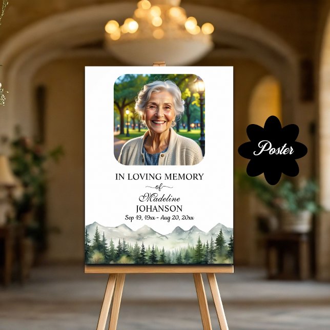 Berge und Bäume feiern Lebensbeerdigung Poster (Von Creator hochgeladen)