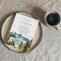 Berge und Bäume Rustikale Hochzeit