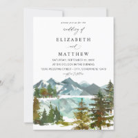 Berge und Bäume Rustikale Hochzeit V2