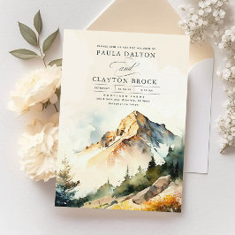 Berge und Fall atemberaubend schöne Hochzeit Einladung