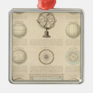 Berge und Fluss der Welt Silbernes Ornament