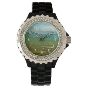 Berge und Flüsse Denalis Abstrakt Armbanduhr
