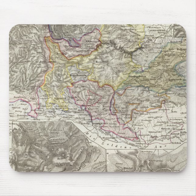 Berge und Flüsse des Harz Mousepad (Vorne)