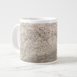 Berge und Flüsse Europas Jumbo-Tasse