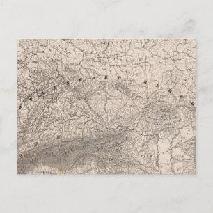 Berge und Flüsse Europas Postkarte