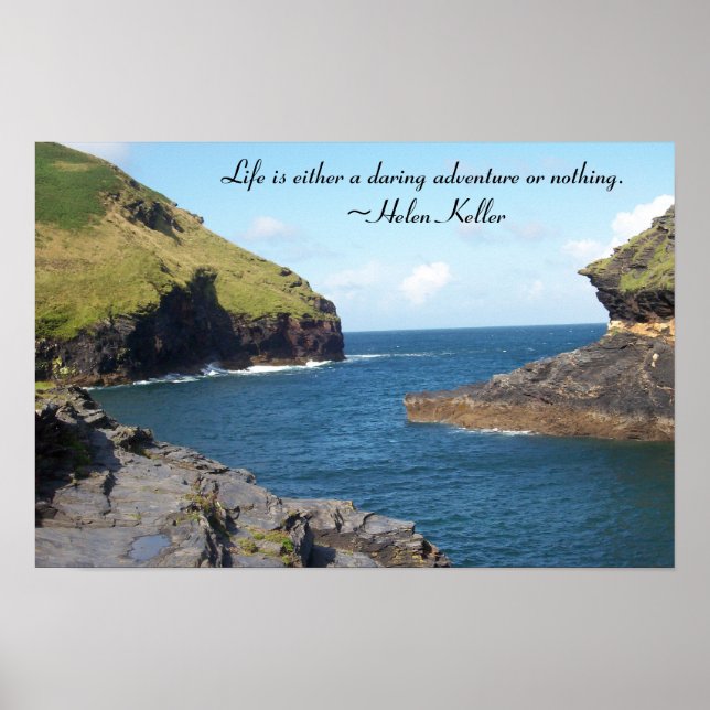 Berge und Flüsse Poster (Vorne)