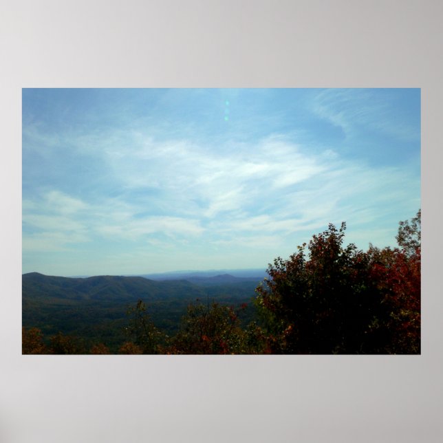 Berge und Himmel Poster (Vorne)