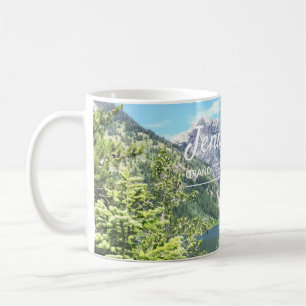 Berge und Jenny See großartiger Teton Nationalpar Kaffeetasse