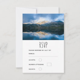 Berge und Lake Landschaftlich Nature Foto - Hochze RSVP Karte