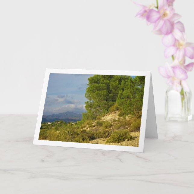 Berge und Pinienbäume Karte (Orchidee)