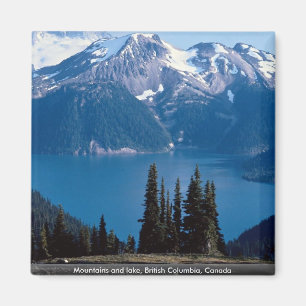 Berge und See, Britisch-Columbia, Kanada Magnet