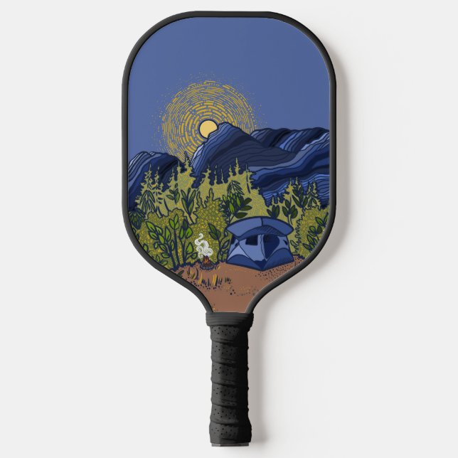 Berge und Sonne Pickleball Schläger (Vorderseite)