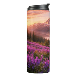 Berge und Wildblumen - 16 oz Thermotumbler Thermosbecher