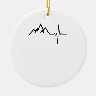 Berge Wandern Herzschlag Keramik Ornament